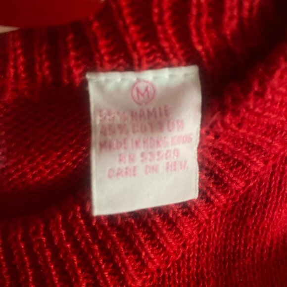 Vintage Disney Aurea Minnie’s Golf Club Knit red Sweater - Picture 3 of 3